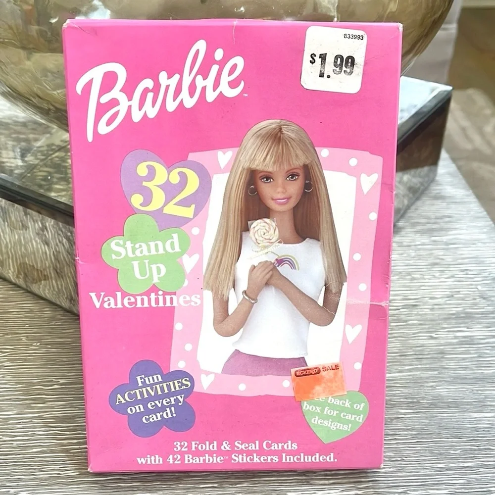 Vintage Barbie Stand Up Valentines